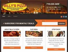 Tablet Screenshot of billysoldworldpizza.com